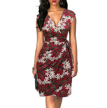 Load image into Gallery viewer, Berydress Elegant Classic Dress Polka Dots Draped Women Dresses Cocktail Party Midi Black Summer Bodycon Faux Wrap Vestidos 2018