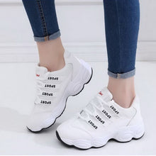 Load image into Gallery viewer, Women Casual Shoes 2018 Spring Summer Leather Woman Flats Shoes Fashion Sweet white ladies platform Breathable Women Sneakers