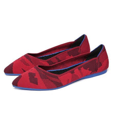 Load image into Gallery viewer, Women Summer Cloth Shoes Ladies Soft Loafers Lightweight Breathable Lazy Flats Slip On Pointed Toe Casual Plus Size Espadrilles