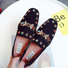 Load image into Gallery viewer, Rhinestone Shoes Women Flats Plus Size Moccasins Ladies Lazy Loafers Slip On Casual Fashion Female Footwear 2018 Spring Autumn