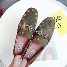 Load image into Gallery viewer, Rhinestone Shoes Women Flats Plus Size Moccasins Ladies Lazy Loafers Slip On Casual Fashion Female Footwear 2018 Spring Autumn