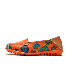 Load image into Gallery viewer, Women Shoes Flats Genuine Leather Loafers Fashion Moccasins Shoes Women Slip On Ballet Flats Printing Shoes 2019 New Arrivals