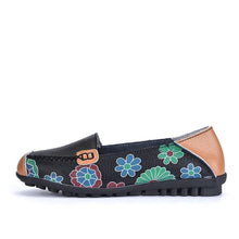 Load image into Gallery viewer, Women Shoes Flats Genuine Leather Loafers Fashion Moccasins Shoes Women Slip On Ballet Flats Printing Shoes 2019 New Arrivals