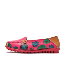 Load image into Gallery viewer, Women Shoes Flats Genuine Leather Loafers Fashion Moccasins Shoes Women Slip On Ballet Flats Printing Shoes 2019 New Arrivals
