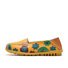 Load image into Gallery viewer, Women Shoes Flats Genuine Leather Loafers Fashion Moccasins Shoes Women Slip On Ballet Flats Printing Shoes 2019 New Arrivals
