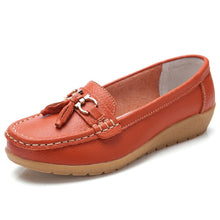 Load image into Gallery viewer, Women Shoes Genuine Leather Flat Loafers Slip On Ballet Flats Shoes Women Moccasin Spring Casual Driving Ladies Ballet Footwear