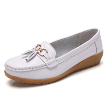 Load image into Gallery viewer, Women Shoes Genuine Leather Flat Loafers Slip On Ballet Flats Shoes Women Moccasin Spring Casual Driving Ladies Ballet Footwear