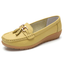 Load image into Gallery viewer, Women Shoes Genuine Leather Flat Loafers Slip On Ballet Flats Shoes Women Moccasin Spring Casual Driving Ladies Ballet Footwear