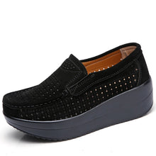 Load image into Gallery viewer, 2019 Spring Women Flats Shoes Platform Sneakers Slip On Flats Leather Suede Ladies Loafers Moccasins Casual Shoes Women Creepers