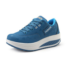 Load image into Gallery viewer, Women Casual shoes 2019 new arrival fashion pu leather breathable waterproof wedges shoes woman casual shoes women sneakers