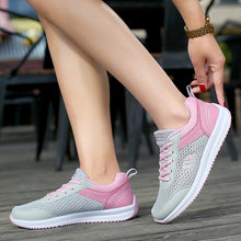 Load image into Gallery viewer, 2019 Sport Shoes Women Flats White Breathable Sneakers Women Casual Ladies Shoes Outdoor Running Trainers Footwear Female