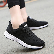 Load image into Gallery viewer, Sneakers Shoes Woman Sport Shoe Lace-Up Mesh Round Cross Strap Ladies Flat Sneakers Running Shoes Casual Women Shoes Comfortable