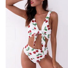 Load image into Gallery viewer, female LOW waist tight beach swimwear flower print fashion two-piece bikini push-up bra quick-drying swimsuit suit Liva Girl