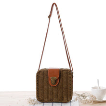 Load image into Gallery viewer, Summer Women Flap Shoulder Straw Bag Crossbody Beach Ladies Small Bags Satchels Casual Tote Purse Holiday Shoulder Bag