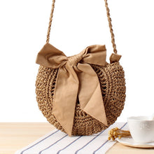 Load image into Gallery viewer, Summer Women Flap Shoulder Straw Bag Crossbody Beach Ladies Small Bags Satchels Casual Tote Purse Holiday Shoulder Bag