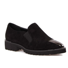 Load image into Gallery viewer, WETKISS Summer Pumps Black Women Rivet Low Heels Shoes Female Flock Pumps Cover Instep Shoes Ladies Casual Studded Shoes 2019