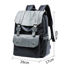 Load image into Gallery viewer, Laptop Backpacks Men Bag Casual Waterproof Men Backpack USB Charge Bags PU Leather Backpacks Travel Man Backpack Computer Solid