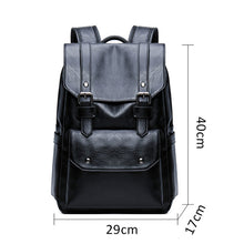 Load image into Gallery viewer, Laptop Backpacks Men Bag Casual Waterproof Men Backpack USB Charge Bags PU Leather Backpacks Travel Man Backpack Computer Solid
