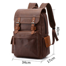 Load image into Gallery viewer, Laptop Backpacks Men Bag Casual Waterproof Men Backpack USB Charge Bags PU Leather Backpacks Travel Man Backpack Computer Solid