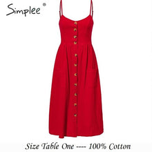 Load image into Gallery viewer, Simplee Elegant button women dress Pocket polka dots yellow cotton midi dress Summer casual female plus size lady beach vestidos