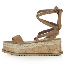 Load image into Gallery viewer, MCCKLE Women Summer Ankle Strap Sandals Open Toe Gladiator Cross Tied Fashion Female Casual Lace Up Flats Platform Ladies Shoes