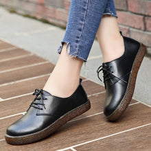 Load image into Gallery viewer, shoes woman winter cheville talon leather elegant zapatos de mujer con plataforma plana de moda 2018  de vestir escarpins femme