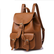 Load image into Gallery viewer, LAZZOVS Fashion PU Leather Backpacks for Women School Students Backpacks Travel Bags Designer Totes Bags Lady Backpacks