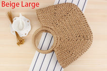 Load image into Gallery viewer, Handwoven Straw Large Hobo Bag Women Handbags Tote Summer Ladies Top-handle Bag for Women Satchels Holiday Female Handbags