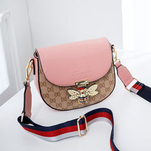 Load image into Gallery viewer, XIANGFEIER Single Shoulder Bags for Women 2019 Leather bee Crossbody Bags Designer Handbags Fashion Half Moon mini Flap Bags