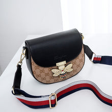 Load image into Gallery viewer, XIANGFEIER Single Shoulder Bags for Women 2019 Leather bee Crossbody Bags Designer Handbags Fashion Half Moon mini Flap Bags
