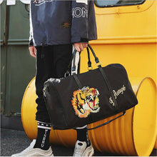 Load image into Gallery viewer, 2019 NEW Large Capacity Travel Bags for Women Men Embroidery Tiger Outdoor Bodybuilding Sports Shoulder Bags Designer Handbag