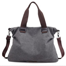 Load image into Gallery viewer, LAZZOVS Women Canvas Waterproof Shoulder Bags High Capacity Travel Shipping Bags Crossbody Bag Designer Handbags Totes Bags