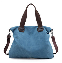 Load image into Gallery viewer, LAZZOVS Women Canvas Waterproof Shoulder Bags High Capacity Travel Shipping Bags Crossbody Bag Designer Handbags Totes Bags