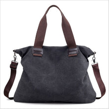 Load image into Gallery viewer, LAZZOVS Women Canvas Waterproof Shoulder Bags High Capacity Travel Shipping Bags Crossbody Bag Designer Handbags Totes Bags