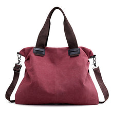 Load image into Gallery viewer, LAZZOVS Women Canvas Waterproof Shoulder Bags High Capacity Travel Shipping Bags Crossbody Bag Designer Handbags Totes Bags