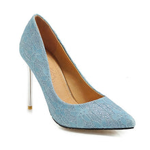 Load image into Gallery viewer, WETKISS Sequined Cloth Pumps Women Pointed Toe Footwear Shallow Bling Shoes Female High Heels Party Shoes Woman Plus Size 46