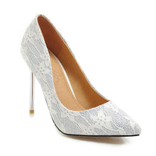 Load image into Gallery viewer, WETKISS Sequined Cloth Pumps Women Pointed Toe Footwear Shallow Bling Shoes Female High Heels Party Shoes Woman Plus Size 46