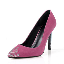 Load image into Gallery viewer, WETKISS Kid Suede Women Pumps Pointed Toe Footwear Shallow Party Female Shoes Unusual Crystal High Heels Shoes Woman Spring 2019