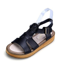 Load image into Gallery viewer, 2019 Summer Women Shoes Wedge Woman Platform Sandals Open Toe Genuine Leather Sandals Casual Lady Beach Shoes Plus Size 41 42 43