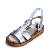 Load image into Gallery viewer, 2019 Summer Women Shoes Wedge Woman Platform Sandals Open Toe Genuine Leather Sandals Casual Lady Beach Shoes Plus Size 41 42 43