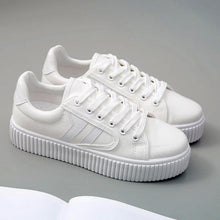 Load image into Gallery viewer, 2018 Sweet Ladies Canvas Shoes Women Flat Platform Shoes Fashion Female White Breathable Thick Sole Student Casual Espadrilles
