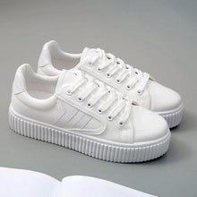Load image into Gallery viewer, 2018 Sweet Ladies Canvas Shoes Women Flat Platform Shoes Fashion Female White Breathable Thick Sole Student Casual Espadrilles
