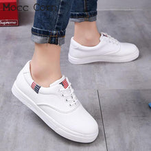 Load image into Gallery viewer, Autumn Winter High Quality Leather Sneakers Women Platform Shoes White Black Tenis Feminino Casual Sports Shoes Chunky Trainers