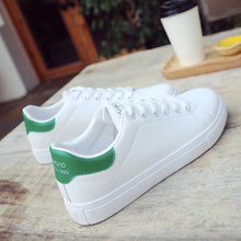Load image into Gallery viewer, Women Sneakers 2018 Spring Autumn Soft PU Ladies Leather Flats Woman Shoes Fashion Lace-Up Breathable White Women Casual Shoes