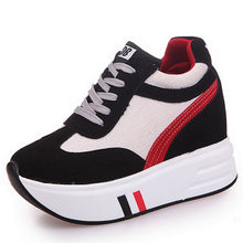Load image into Gallery viewer, 2018 Woman Platform Wedges 8cm Super Hidden Heel  Casual Shoes Vulcanize Ladies Floral Casual Sneakers Shoes Woman