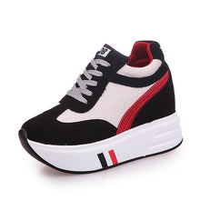 Load image into Gallery viewer, 2018 Woman Platform Wedges 8cm Super Hidden Heel  Casual Shoes Vulcanize Ladies Floral Casual Sneakers Shoes Woman