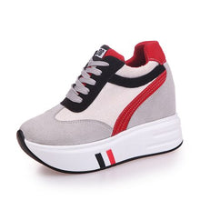 Load image into Gallery viewer, 2018 Woman Platform Wedges 8cm Super Hidden Heel  Casual Shoes Vulcanize Ladies Floral Casual Sneakers Shoes Woman