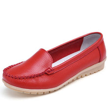 Load image into Gallery viewer, 2019 Flats Women Shoes Leather Loafers Summer Womens Shoes Casual Platform Loafers Women Black Big Size