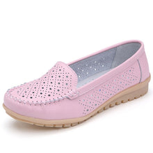 Load image into Gallery viewer, 2019 Flats Women Shoes Leather Loafers Summer Womens Shoes Casual Platform Loafers Women Black Big Size