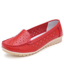 Load image into Gallery viewer, 2019 Flats Women Shoes Leather Loafers Summer Womens Shoes Casual Platform Loafers Women Black Big Size